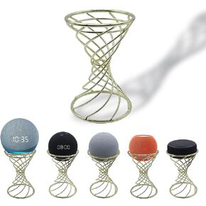 Smart Speaker Table Stand Decorative Holder for Echo Dot 3rd/4th/5th Gen, Echo 4th/5th Gen, Echo Glow, Apple Homepod Mini and Google Home Mini/Nest Mini (Bronze)
