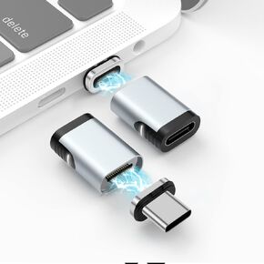 aucon USB C محول مغناطيسي 24 دبابيس نوع C موصل مستقيم + زاوية يمين 4K@60HZ PD 100W شحن سريع 10 جيجابايت/ثانية نقل البيانات متوافق مع iPad MacBook Pro Air Switch in Kuwait