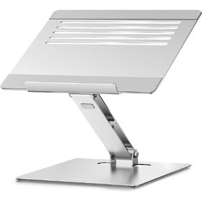BESIGN LSX5 Aluminum Laptop Stand, Ergonomic Adjustable Notebook Stand, Riser Holder Computer Stand Compatible with Air, Pro, Dell, HP, Lenovo More 10-14" Laptops (Silver) in Kuwait