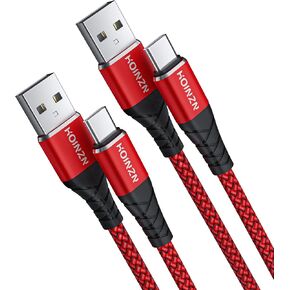 USB C Cable[2-Pack,3FT], 3A Type C Fast Charging Cord Durable Braided Compatible with Samsung Galaxy A20 A50 A51 A71, S20 S10 S9 S8 Plus Android Cell Phone Charger Cable Black