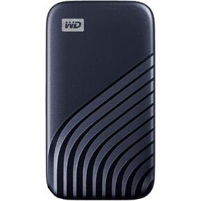 WD 1TB My Passport Portable SSD, External NVMe Solid State Drive, USB-C, up to 1050 MB/s, Works with PC, Xbox and PlayStation, 2-Meters Drop Resistance, Midnight Blue in Saudi Arabia