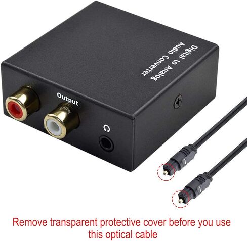 Digital to Analog Audio Converter, SPDIF Coaxial Toslink to Analog Stereo L/R RCA 3.5mm Jack Audio Adapter with Optical Cable for PS3 HD DVD PS4 Amps… in Kuwait