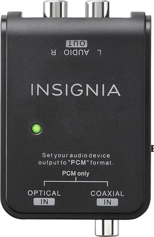 Insignia Optical/Coaxial Digital-to-Analog Converter - Black in Saudi Arabia