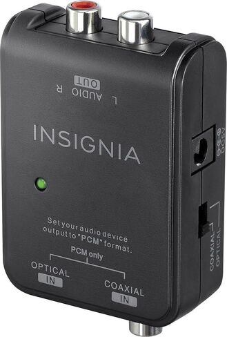 Insignia Optical/Coaxial Digital-to-Analog Converter - Black in Saudi Arabia