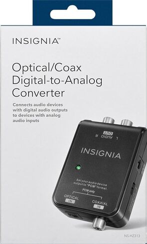 Insignia Optical/Coaxial Digital-to-Analog Converter - Black in Saudi Arabia
