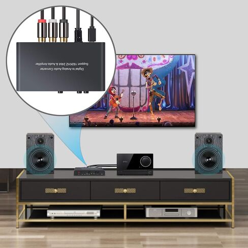 Neoteck 192kHz Digital to Analog Audio Converter with IR Remote Control, DAC Converter Digital Coaxial Toslink Optical to Analog Stereo L/R RCA 3.5mm Audio Adapter Support Volume Control/Mute/Power in Saudi Arabia
