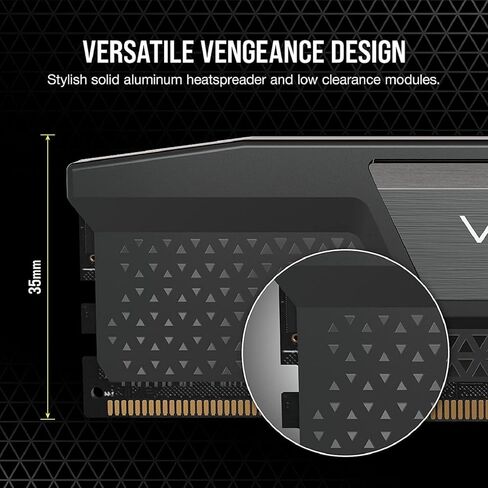 ذاكرة الوصول العشوائي CORSAIR Vengeance DDR5 بسعة 32 جيجابايت (2 × 16 جيجابايت) وسرعة 6000 ميجاهرتز CL30 Intel XMP iCUE المتوافقة مع الكمبيوتر - أسود (CMK32GX5M2B6000C30) in Kuwait