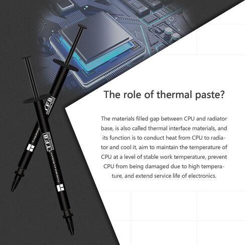 معجون حراري Thermalright TF8 1.2 جرام، معجون حراري عالي الأداء لتبريد جميع المعالجات، معجون بالوعة الحرارة عالي المتانة 12.8 وات/م. بطاقات الرسومات والمشتتات الحرارية في أجهزة الكمبيوتر وأجهزة التحكم in Saudi Arabia