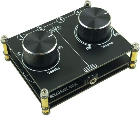 2-Way Stereo L/R RCA Switch Selector 2 in 1 Out Audio Passive Signal Switcher Splitter Box in Saudi Arabia