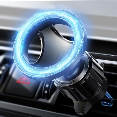 LISEN Fits MagSafe Car Mount [20 Strongest Magnets] Magnetic Phone Holder for Car, Adjustable Air Vent Magsafe Cell Phone Holder Car for iPhone 14 13 12 Pro Max Plus Mini & MagSafe Case & Metal Ring in Saudi Arabia