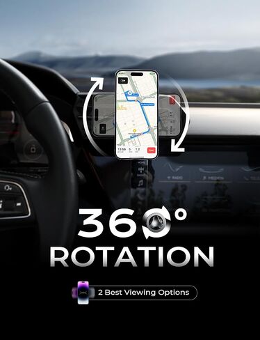 LISEN Fits MagSafe Car Mount [20 Strongest Magnets] Magnetic Phone Holder for Car, Adjustable Air Vent Magsafe Cell Phone Holder Car for iPhone 14 13 12 Pro Max Plus Mini & MagSafe Case & Metal Ring in Saudi Arabia