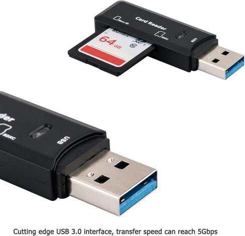 Memory Card Case + USB 3.0 SD Card Reader：SD Card Case with 3.0 Portable Memory Card Reader in Saudi Arabia