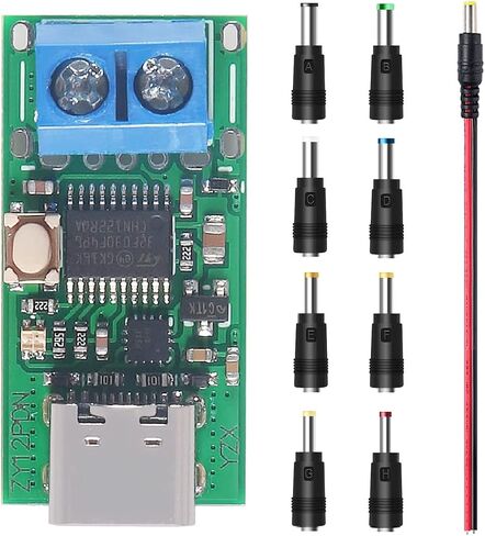 DKARDU Type-C USB-C Fast Charging Trigger Module PD2.0 3.0 to DC Decoy Fast Charge Trigger Poll Detector Module ZY12PDN with DC Power Adapter Kits DC Male Cable in Saudi Arabia