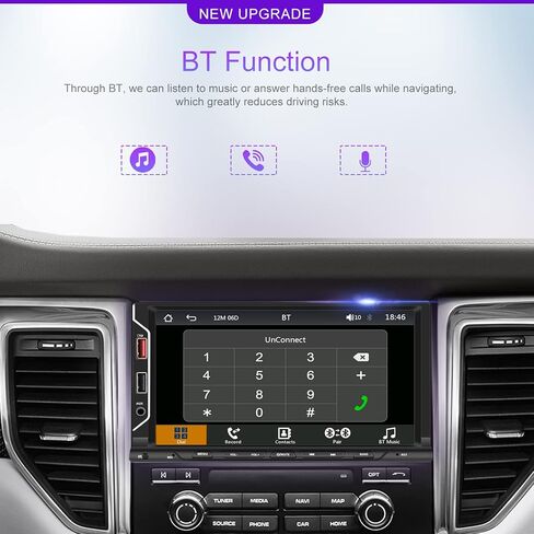 SIXWIN ستيريو سيارة مزدوج الدين مع Carplay لاسلكي Android Auto 7 بوصة تعمل باللمس راديو السيارة مع مشغل الوسائط المتعددة بلوتوث مع كاميرا احتياطية سيارة MP5 لاعب FM مرآة وصلة التحكم في عجلة القيادة in Saudi Arabia