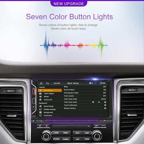 SIXWIN ستيريو سيارة مزدوج الدين مع Carplay لاسلكي Android Auto 7 بوصة تعمل باللمس راديو السيارة مع مشغل الوسائط المتعددة بلوتوث مع كاميرا احتياطية سيارة MP5 لاعب FM مرآة وصلة التحكم في عجلة القيادة in Saudi Arabia