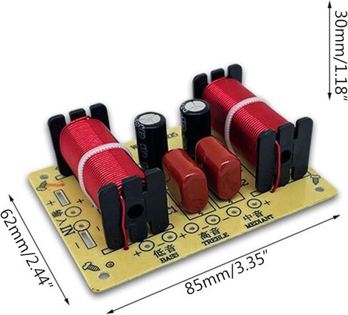 DarklIp WEAH-305 3 Way Speaker Frequency Divider 150W HiFi Crossover Filter Module WEAH-305 150W Speaker Panel Passive Treble Bass for DIY Home Speaker in Kuwait