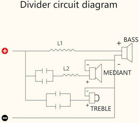 DarklIp WEAH-305 3 Way Speaker Frequency Divider 150W HiFi Crossover Filter Module WEAH-305 150W Speaker Panel Passive Treble Bass for DIY Home Speaker in Kuwait