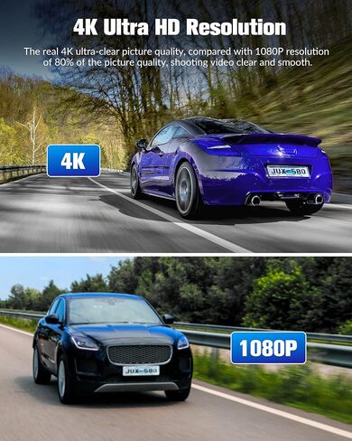 كاميرا داش كام أمامية وخلفية من الداخل، كاميرا داش كام بدقة 4K عالية الدقة للسيارات، كاميرا سيارة مع بطاقة SD مجانية سعة 32 جيجابايت، رؤية ليلية فائقة مدمجة، زاوية واسعة 170 درجة، نطاق WDR، تسجيل حلقي، وضع ركن السيارة على مدار 24 ساعة، قفل الحوادث in Kuwait