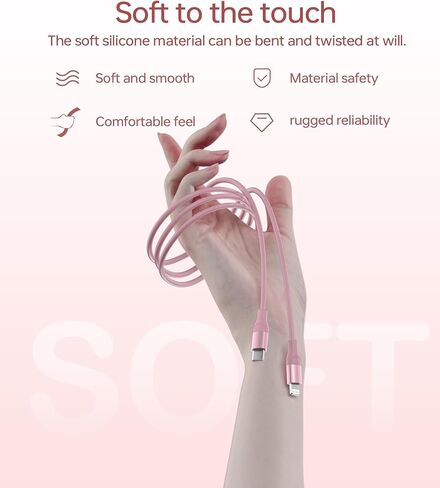 iPhone Charger Fast Charging, USB C to Lightning Cable 3 Pack 6 FT [MFi Certified] iPhone Cable Type C to Lightning Cable Fast Charging Cord Compatible with iPhone 14 13 12 11 Pro Max X Plus and More in Kuwait