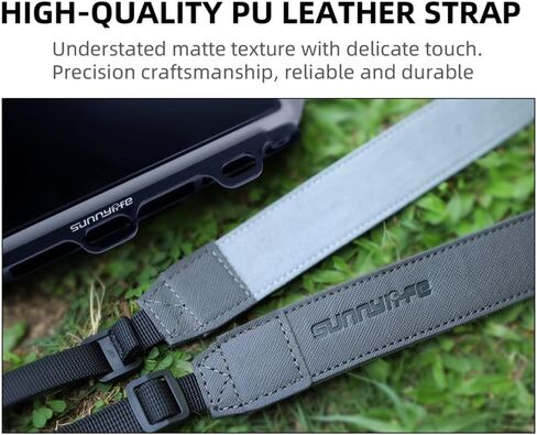 Xmipbs Adjustable Strap for DJI RC Controller Accessories, PU Leather Shoulder Lanyard Neck Strap with CNC Aluminum Alloy Buckle for DJI Mavic Mini 3 Pro, No Disassembly in Saudi Arabia