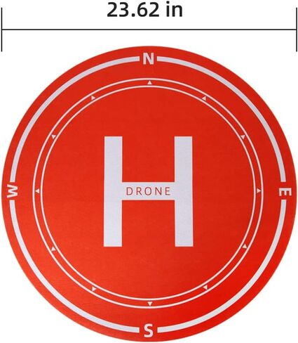 MarsHopper Drone Landing Pad 23 بوصة، داخلي | قابل للطي | محمول لطائرة هليكوبتر بدون طيار RC، طائرة PVB بدون طيار، DJI Mavic Pro Phantom 2/3/4/ Pro، Antel Robotic، 3DR Solo Drone (برتقالي) in Kuwait