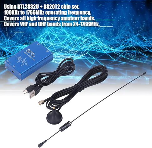 مستقبل RTL SDR USB، RTL2832U R820T21 مكون إلكتروني SMA موصل تغطية واسعة مستقبل SDR 100 كيلو هرتز - 1.7 جيجا هرتز UHF UV HF للعمل in Kuwait