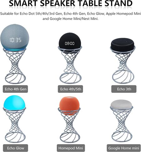 Smart Speaker Table Stand Decorative Holder for Echo Dot 3rd/4th/5th Gen, Echo 4th/5th Gen, Echo Glow, Apple Homepod Mini and Google Home Mini/Nest Mini (Bronze) in Kuwait
