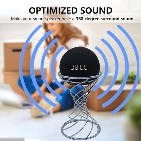 Smart Speaker Table Stand Decorative Holder for Echo Dot 3rd/4th/5th Gen, Echo 4th/5th Gen, Echo Glow, Apple Homepod Mini and Google Home Mini/Nest Mini (Bronze) in Kuwait