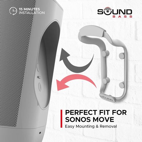 Move Speaker Wall Mount Bracket, Weatherproof, Compatible with Sonos Move & Move 2, Including Mounting Accessories, Shadow Black in Saudi Arabia