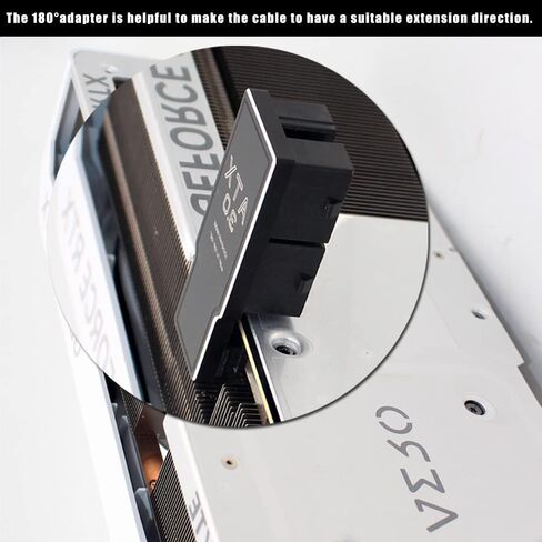 كابل COMeap 12VHPWR 16 Pin GPU إلى 4X 8 Pin PCIe 5.0 تمديد 90 درجة زاوية الأكمام محول لـ 12+4 pin RTX 4090 4080 4070Ti 3090Ti بطاقة الرسومات 5.9 بوصة (النوع A) in Saudi Arabia