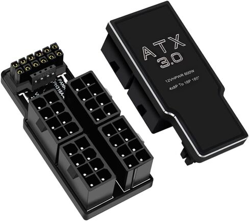 كابل COMeap 12VHPWR 16 Pin GPU إلى 4X 8 Pin PCIe 5.0 تمديد 90 درجة زاوية الأكمام محول لـ 12+4 pin RTX 4090 4080 4070Ti 3090Ti بطاقة الرسومات 5.9 بوصة (النوع A) in Saudi Arabia