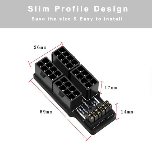 كابل COMeap 12VHPWR 16 Pin GPU إلى 4X 8 Pin PCIe 5.0 تمديد 90 درجة زاوية الأكمام محول لـ 12+4 pin RTX 4090 4080 4070Ti 3090Ti بطاقة الرسومات 5.9 بوصة (النوع A) in Saudi Arabia
