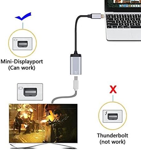 cablecc USB-C Type C to Displayport Monitor DP Cable Adapter 4K 2K 60hz for Tablet & Phone & Laptop in Kuwait
