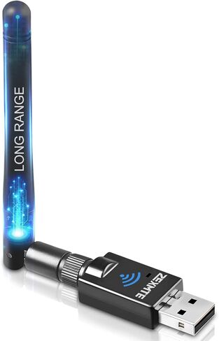 محول بلوتوث USB طويل المدى للكمبيوتر الشخصي USB دونجل بلوتوث لاسلكي لسماعات الرأس، 328 قدم/ 100 متر، مستقبل ارسال بلوتوث 5.0 لويندوز 10/8/8.1/7 in Kuwait