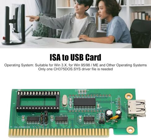 ISA to USB Industrial Card for Windows,Stable Durable ISA to USB Board,Plug and Play,ISA to USB Card for Industrial Computer in Saudi Arabia