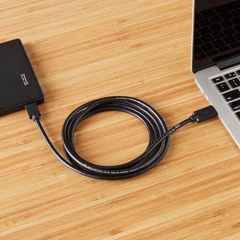 Amazon Basics Z25K، كابل USB 3.0، من النوع A ذكر إلى Micro B، 6 أقدام (1.8 متر)، أسود in Saudi Arabia