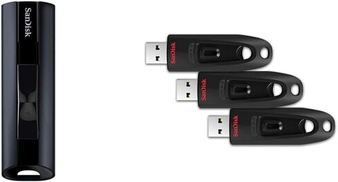 محرك أقراص فلاش SanDisk Extreme PRO USB 3.2 ذو الحالة الصلبة سعة 128 جيجابايت - SDCZ880-128G-GAM46 و32 جيجابايت 3 عبوات Ultra USB 3.0 فلاش 32 جيجابايت (عبوة من 3) - SDCZ48-032G-GAM46T in Kuwait