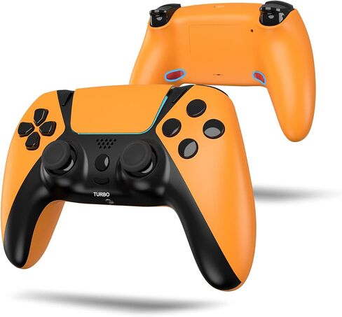 استبدال لوحة ألعاب TOPAD لوحدة تحكم PS4، جهاز تحكم Ymir لجهاز تحكم Playstation 4 مع وظيفة الاهتزاز المزدوج/Turbo/Remappable، Scuf Wireless Pa4 Mando لوحدة تحكم PS4/Pro/Slim/Steam/PC، برتقالي in Kuwait