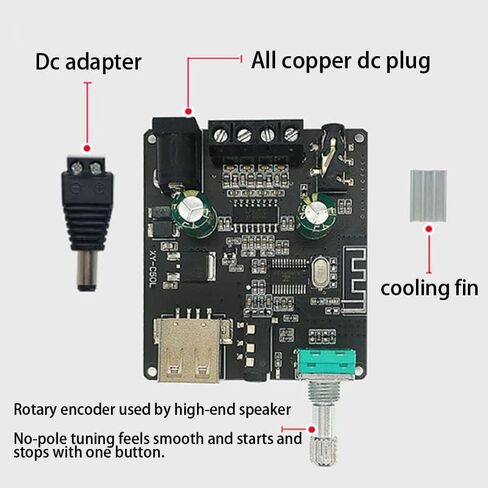 Ximimark 1 pc Bluetooth Power Amplifier Board MP3 decoder Mini Speaker Motherboard Receiver Class D Digital Power Amplifier Module 50W in Saudi Arabia