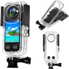 حافظة iEago RC مقاومة للماء لـ Insta360 X3، حافظة غوص 40M/131FT واقية تحت الماء مع ملحقات محول حامل قوس لكاميرا Insta360 X3 Action in Saudi Arabia