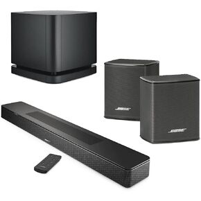 Bose New Smart Dolby Atmos Soundbar, Black Bundle with Wireless Surround Speakers (Pair), Bass Module 500 in Kuwait