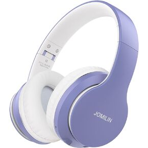 JOMILIN B9 Bluetooth Headphones Over-Ear, 3 EQ Music Modes and 50H Playtime Wireless Headphones with Mic, Hi-fi Stereo Lightweight Folding Headset, Volume Control for Travel Tablet PC (Rose Gold) in Saudi Arabia