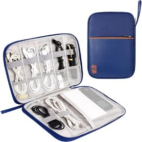 Electronics Organizer Small Travel Cable Organizer Bag Compact Waterproof Electronic Accessories Cord Case for Hard Drives, Cables, Cords, Chargers