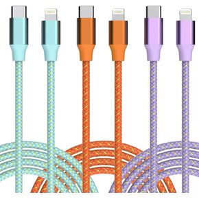USB C to Lightning Cable for Apple MFi Certified iPhone Charger 6FT 3 Pack Fast Charging Type c to Lightning Cable iPhone Fast Charger for iPhone 14 13 12 11 Pro Max Xr Xs 8 and More in Kuwait