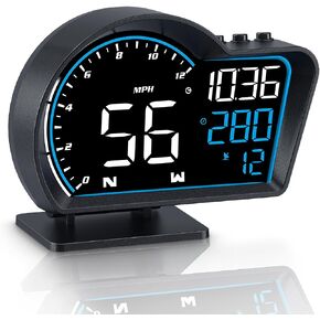 SinoTrack HUD Digital GPS Speedometer for Car Universal Heads Up Display Oversize Screen Large LCD MPH Speedometer Speed Fatigued Diving Alert Over-Speed Alarm Compass for All Vehicle