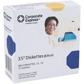 3.5 Floppy Diskettes Disks, IBM Formatted, Double-sided, High Density, 1.44mb, 10 Pack Ceb23130 by Corporate Express in Saudi Arabia