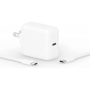 30W USB C Fast Charger Compatible with iPad Pro 12.9, 11 inch 2021/2020/2018, New Air 5th/4th, MacBook Air 13 inch, 12 inch Power Adapter with 8FT USB C to C Charging Cable in Saudi Arabia