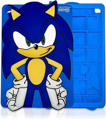 Sonic The Hedgehog iPad Silicone Back Case Cover, Anti Slip Rubber Protective Skin Soft Bumper for iPad 9th (2021)/8th (2020)/7th (2019) Gen (Sonic) in Saudi Arabia