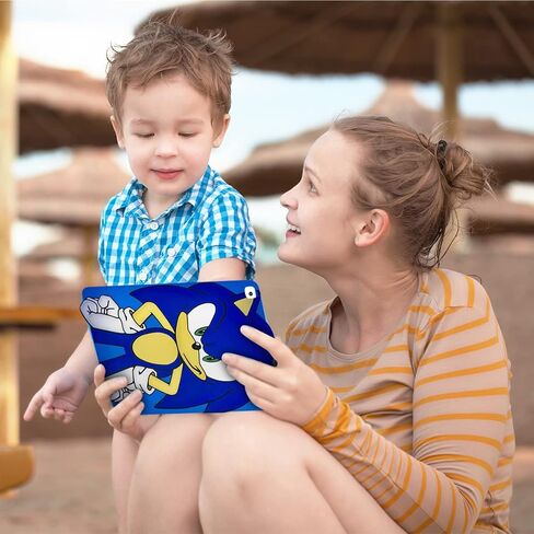 Sonic The Hedgehog iPad Silicone Back Case Cover, Anti Slip Rubber Protective Skin Soft Bumper for iPad 9th (2021)/8th (2020)/7th (2019) Gen (Sonic) in Saudi Arabia