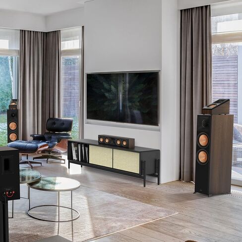 Klipsch Reference Premiere RP-500SA II Dolby Atmos مكبرات صوت محيطية متعددة الاستخدامات للغاية للانغماس في الصوت أو مكبرات الصوت المرتفعة أو مكبرات الصوت المحيطية الخلفية للمسرح المنزلي السينمائي باللون الجوز in Saudi Arabia